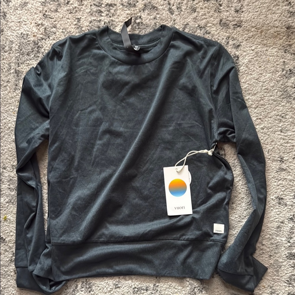Vuori Charcoal green Crew Neck Sweatshirt